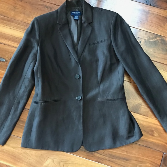 Ann Taylor Brown Suit (Jacket & Pants) (Petite) - Picture 1 of 5